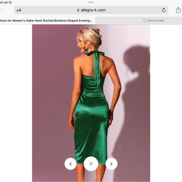 NWT ALLEGRA K BEAUTIFUL EMERALD GREEN strapless gown - Picture 2 of 10